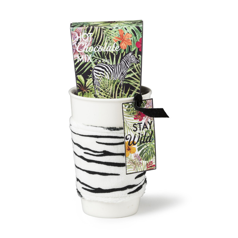 Mok giftset zebra - hot chocolate
